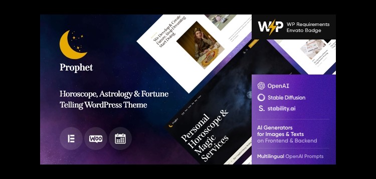 Item cover for download Prophet - Horoscope,Astrology & Fortune Telling WordPress Theme