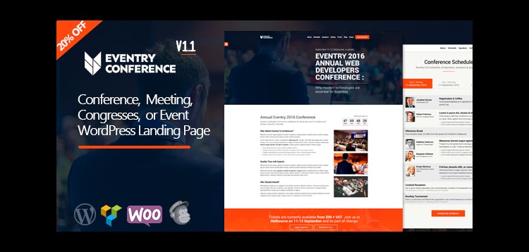 Item cover for download Eventry - Conference Meetup Landing Page WordPress Theme
