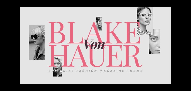 Item cover for download Blake von Hauer - Editorial Fashion Magazine WordPress Theme