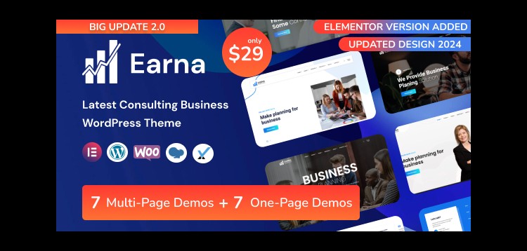 Item cover for download Earna - Business Consulting WordPress