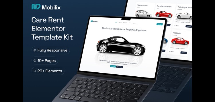 Item cover for download Mobilix - Car Rent Elementor Template Kit