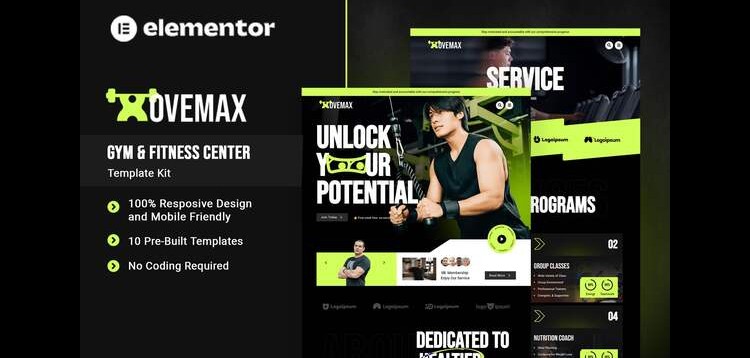 Item cover for download MoveMax - Gym & Fitness Center Elementor Template Kit