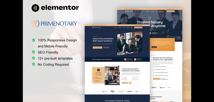 Item cover for download PrimeNotary - Notary Public & Legal Services Elementor Pro Template Kit