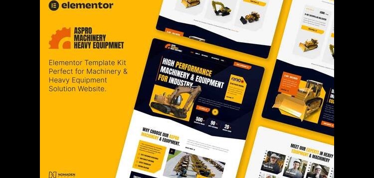 Item cover for download Aspro - Machinery & Heavy Equipment Elementor Template Kit
