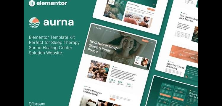 Item cover for download Aurna - Sleep Therapy & Sound Healing Center Elementor Template Kits