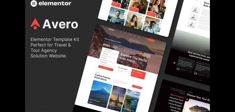 Item cover for download Avero - Travel & Tour Agency Elementor Template Kits