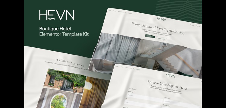 Item cover for download Hevn - Boutique Hotel Elementor Template Kit