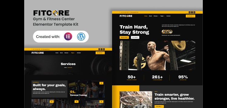 Item cover for download Fitcore - Gym & Fitness Center Elementor Template Kit