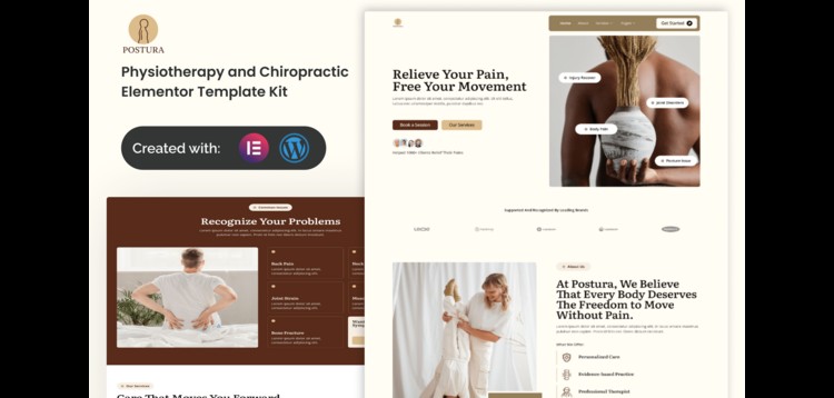 Item cover for download Postura - Physiotherapy & Chiropractic Elementor Template Kit