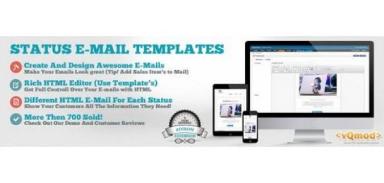 Item cover for download Order Status Email Templates with PDF invoice