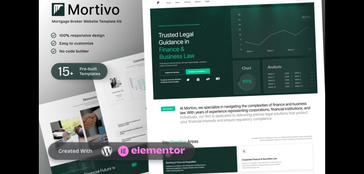 Item cover for download Mortivo - Mortgage Broker Elementor Template Kit