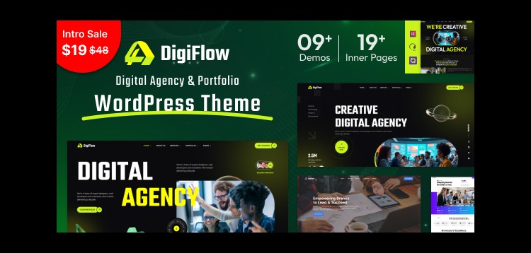 Item cover for download DigiFlow - Digital Agency WordPress Theme