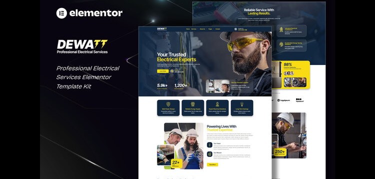 Item cover for download Dewatt - Professional Electrical Services Elementor Template Kit