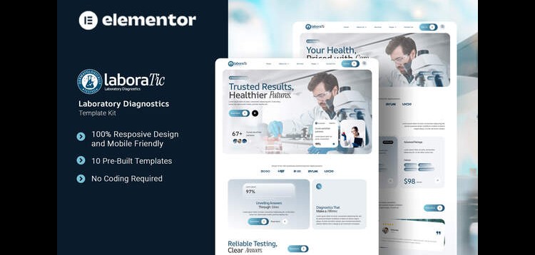 Item cover for download Laboratic - Laboratory Diagnostics Elementor Template Kit
