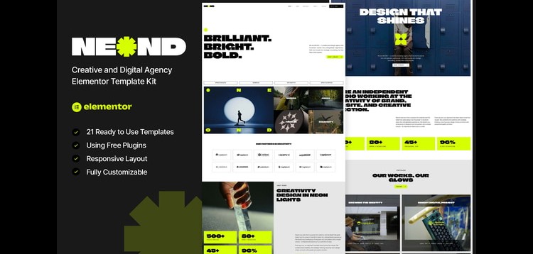 Item cover for download Neond - Creative & Digital Agency Elementor Template Kit