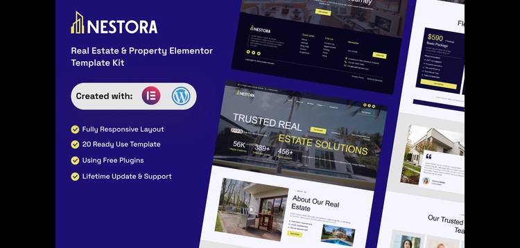 Item cover for download Nestora - Real Estate & Property Elementor Template Kit
