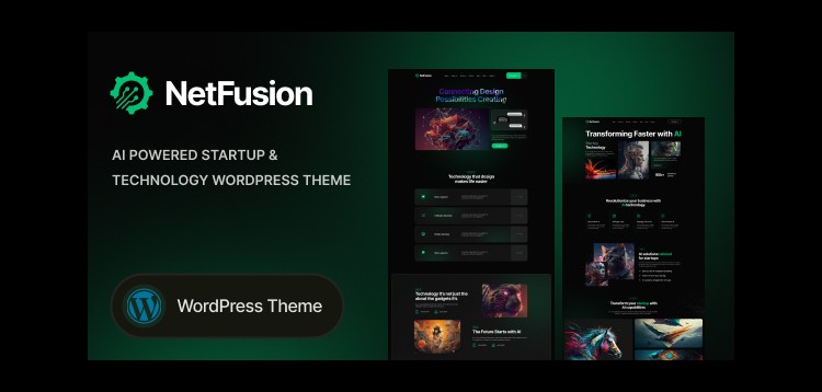 Item cover for download NetFusion - AI Powered Startup & Technology WordPress Theme