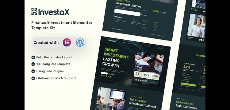 Item cover for download InvestaX - Finance & Investment Elementor Template Kit