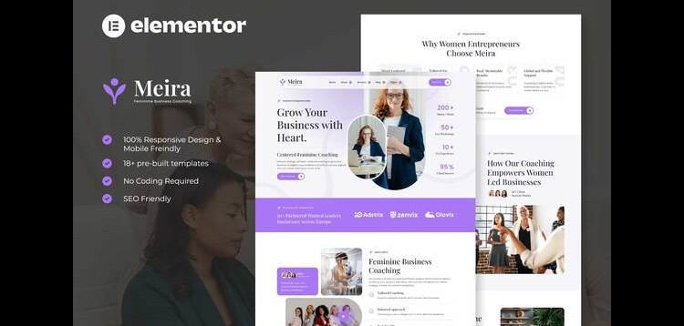Item cover for download Meira - Feminime Business Coaching Elementor Template Kits