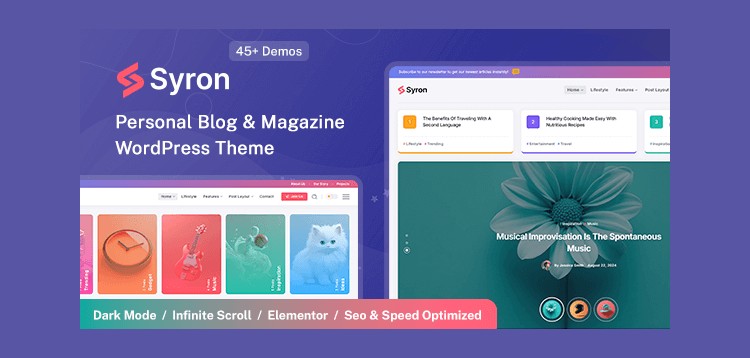 Item cover for download Syron | Personal Blog & Magazine WordPress Theme