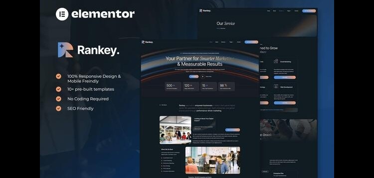 Item cover for download Rankey - Digital Marketing Agency Elementor Template Kit