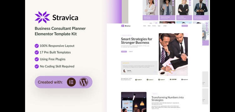 Item cover for download Stravica - Business Consultant Elementor Template Kit