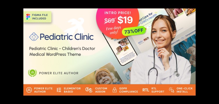 Item cover for download Pediatric Clinic - Children’s & Family Doctor Medical WordPress Theme