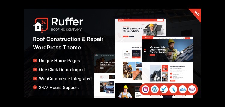 Item cover for download Ruffer - Roof Construction & Repair WordPress Theme