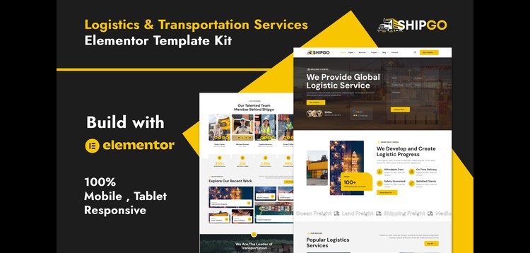 Item cover for download Shipgo - Cargo & Logistic Elementor Template Kit