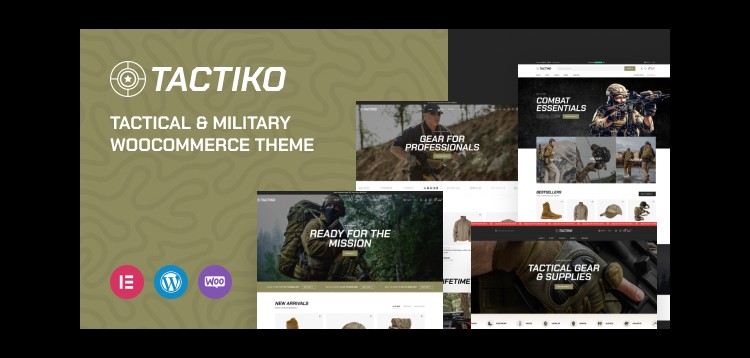 Item cover for download Tactiko - Tactical & Military Shop WooCommerce Theme