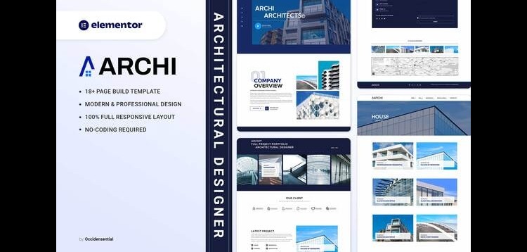 Item cover for download Archi - Senior Architectural Designer Elementor Template Kit