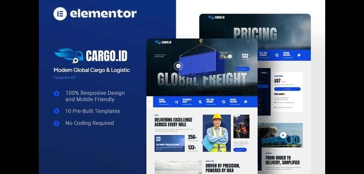 Item cover for download Cargoid - Modern Global Cargo & Logistic Elementor Template Kit