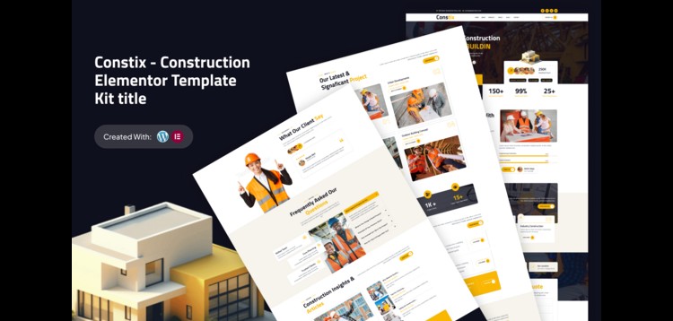 Item cover for download Constix - Construction & Building Elementor Template Kit