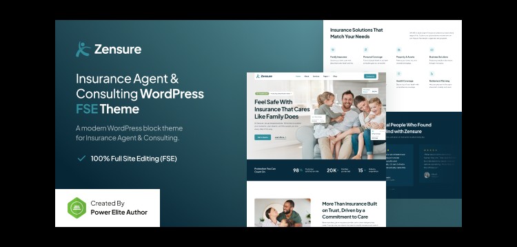 Item cover for download Zensure – Insurance Agent & Consulting Gutenverse FSE WordPress Theme