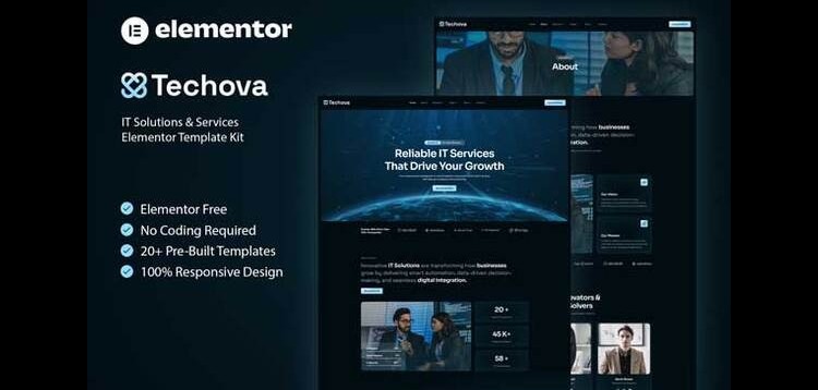 Item cover for download Techova – IT Solutions & Services Elementor Template Kit