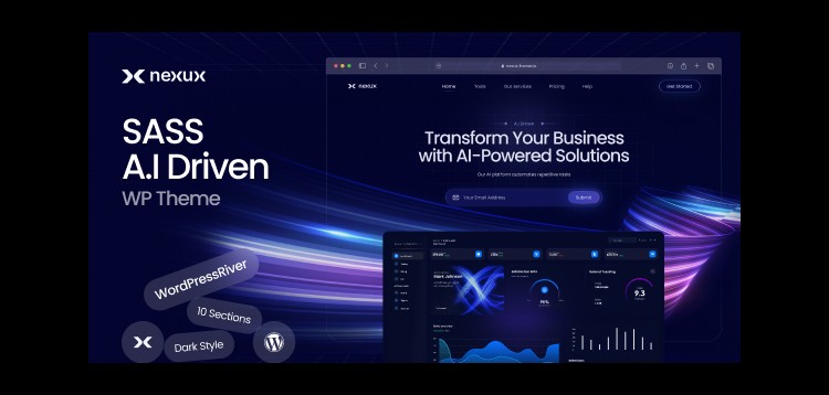 Item cover for download Nexux - AI Saas Landing Page WordPress Theme