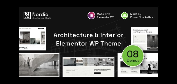 Item cover for download Nordic - Architecture & Interior Design WordPress Theme
