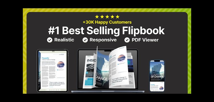 Item cover for download Real 3D FlipBook PDF Viewer WordPress Plugin