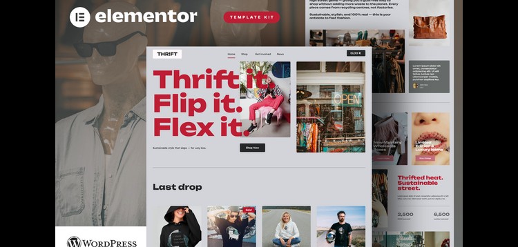 Item cover for download Thrift - Vintage & Second Hand Shop Elementor Pro Template Kit