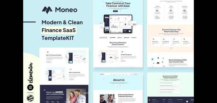 Item cover for download Moneo - Finance Management Elementor Template Kit