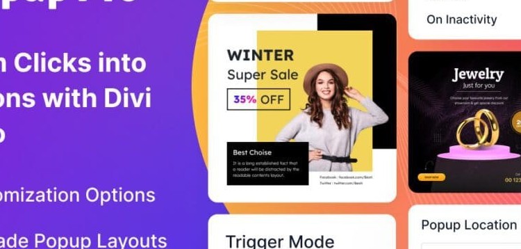 Item cover for download Divi Next Popup Pro