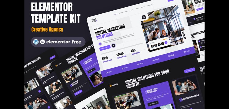Item cover for download Finovia - Digital Marketing Agency Elementor Kit