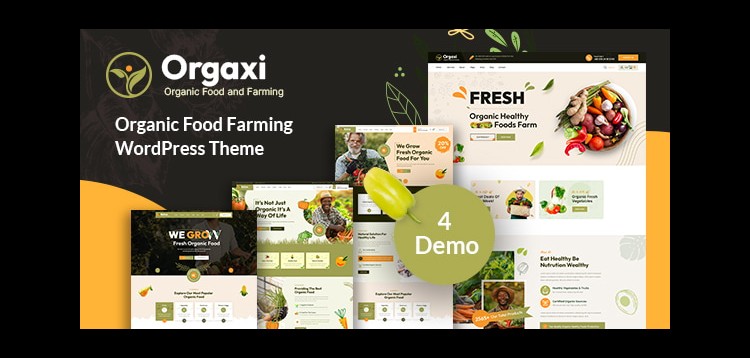 Item cover for download Orgaxi - Organic food and fram WordPress Theme