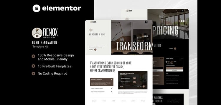 Item cover for download Renox - Home Renovation Elementor Template Kit