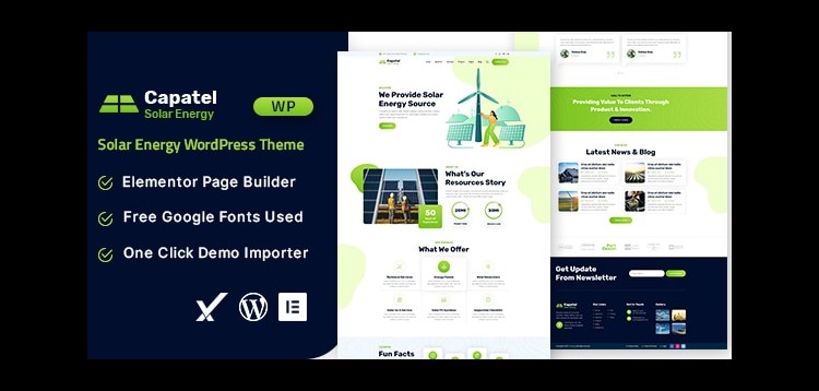 Item cover for download Capatel – Solar Energy WordPress Theme