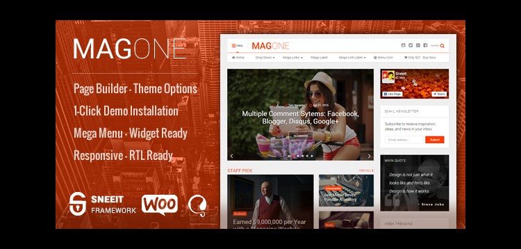 Item cover for download MagOne -­ News Magazine WordPress Theme
