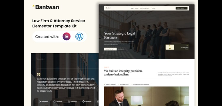 Item cover for download Bantwan - Law Firm & Attorney Service Elementor Template Kit