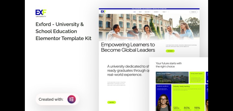Item cover for download Exford - University & School Education Elementor Template Kit
