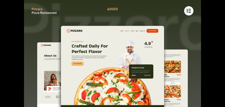 Item cover for download Pizzaro - Pizza Restaurant & Delivery Services Website Elementor Template Kit