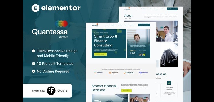 Item cover for download Quantessa – Finance & Business Consulting Elementor Template Kit